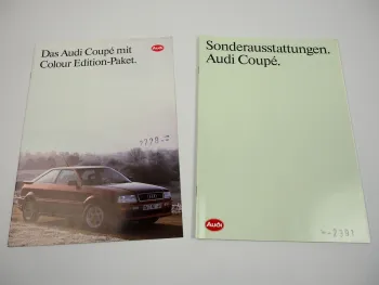 Audi 80 B3 Typ 89 Coupe 2x Prospekt 1991/92