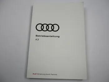 Audi A3 8Y RS3 S3 Betriebsanleitung Bedienungsanleitung 11/2021 Bordbuch