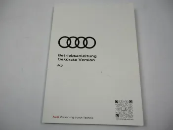 Audi A5 Betriebsanleitung Bedienungsanleitung Bordbuch gekürzte Version 3/ 2025