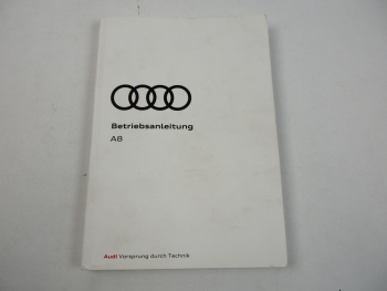 Audi A8 A8L D5 Betriebsanleitung Bedienungsanleitung 2017