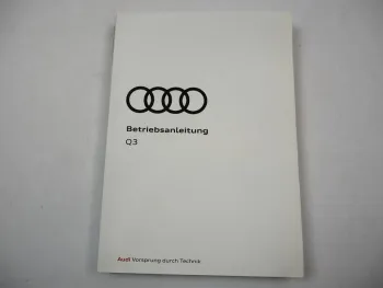 Audi Q3 F3 Sportback 35 40 RSQ3 Betriebsanleitung Bedienungsanleitung 11/ 2021