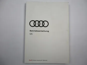 Audi Q5 FY 40 50 TDI quattro Betriebsanleitung Bedienungsanleitung 11/2020