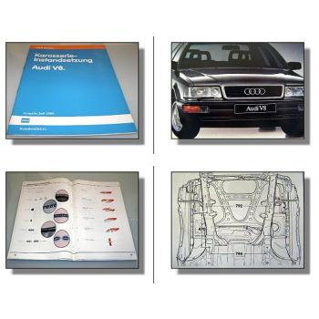 Audi V8 Karosserie Instandsetzung Reparaturanleitung Werkstatthandbuch 1989
