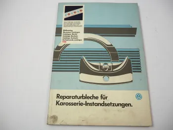 Audi VW Reparaturbleche für Karosserie Instandsetzungen 1988 Ersatzteilliste Bildkatalog