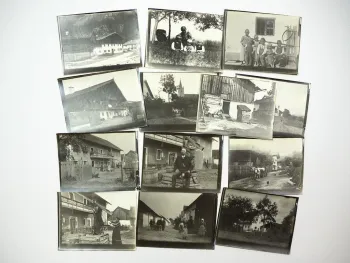 Aufhausen Landau Eichendorf 13 alte Foto Abzüge mit Ortsansichten Häusern
