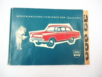Auto Union DKW Junior Betriebsanleitung Bedienungsanleitung Scheckheft 1959