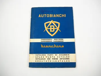 Autobianchi Bianchina 110 Ersatzteilkatalog Karosserie Catalogo Parti 1959