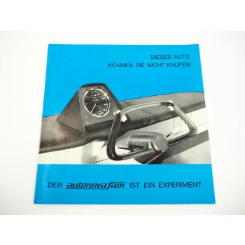 autonova fam Prototyp einer Auto Idee Prospekt 1965 Bad Wurzach