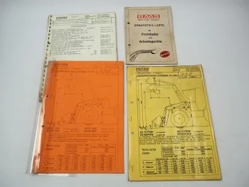 Baas Frontlader Arbeitsgeräte Großlader VG-RW VG-PRW Ersatzteilliste 1970/80er J.