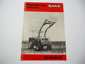 Baas Frontlader zum Deutz 5206 2506 - 10006 D40 D50 4505 5005 Prospekt 1975