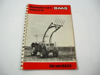 Baas Frontlader zum Deutz Schlepper D25.1 D30 D40L D2505 - D6006 Ersatzteilliste