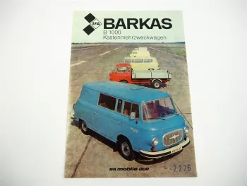 Barkas B1000 Kastenwagen Prospekt 1986