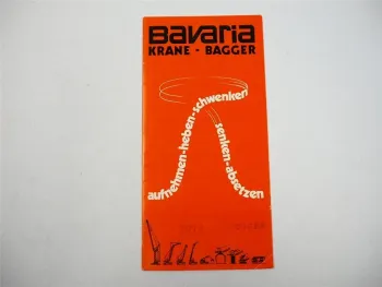 Bavaria MC HC AC RC Mobilkran Autokran Raupenkran Bagger Prospekt 1977