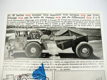 Berliet TX40 Dumper Kipper Prospekt Brochure 1960/70er Jahre