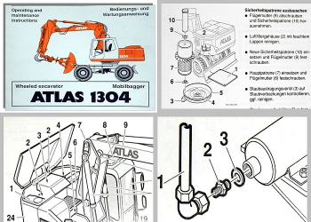 Betriebsanleitung Atlas 1304 Mobilbagger Operating Maintenance instructions