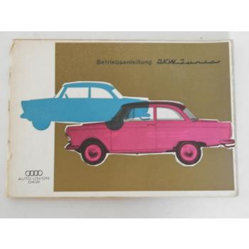 Betriebsanleitung Auto Union DKW Junior / de luxe Bedienung Wartung 1961