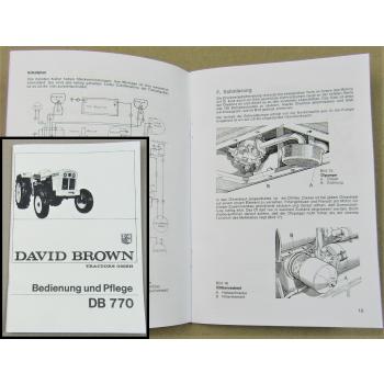 Betriebsanleitung David Brown 770 Selectamatic Bedienungsanleitung