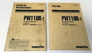 Betriebsanleitung + Ersatzteilliste Komatsu PW110R-1 Wartung 1999