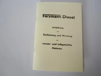 Betriebsanleitung Farymann Dieselmotor Typ LK, E, LE, D, LD, LC, G, LG, LKS