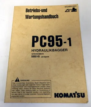 Betriebsanleitung Komatsu PC95-1 Hydraulikbagger Wartungshandbuch
