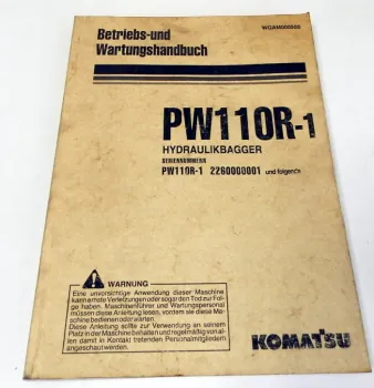 Betriebsanleitung Komatsu PW110R-1 Hydraulikbagger Wartungshandbuch 1999