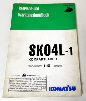 Betriebsanleitung Komatsu SK04L-1 Kompaktlader Wartungshandbuch