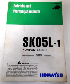 Betriebsanleitung Komatsu SK05L-1 Kompaktlader Wartungshandbuch