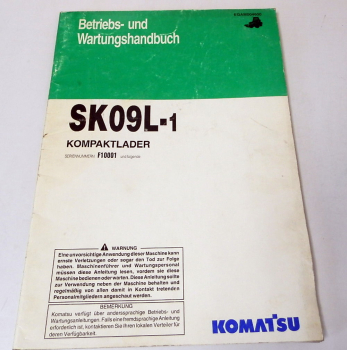 Betriebsanleitung Komatsu SK09L-1 Kompaktlader Wartungshandbuch 1994
