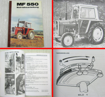 Betriebsanleitung Massey Ferguson MF 550 Traktor Bedienung