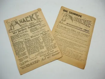 Betriebszeitung Bergbau NBAG Dickscheheide VLUYN 1953 KPD Die scharfe Hacke