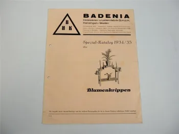 BHK Badenia Holzwaren Leiternfabrik Kenzingen Baden Blumenkrippen Katalog 1934