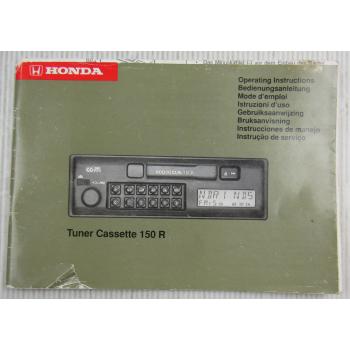 Blaupunkt 150 R Cassette Radio Honda Bedienungsanleitung Operating instructions