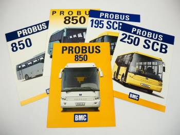 BMC 195 250 850 Probus Citybus Reisebus 5x Prospekt Brochure 2004/08