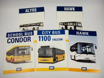 BMC Hawk Falcon Condor Alyos Citybus Schoolbus 5x Prospekt Brochure 2004/08