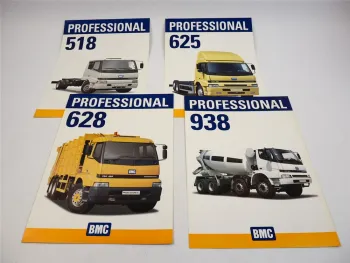 BMC Professional 518 625 628 938 Trucks LKW Türkei 4x Prospekt Brochure 2006