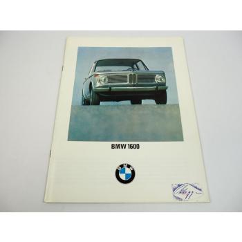 BMW 1600 neue Klasse 116 Vorstellung technische Daten 1969 Prospekt
