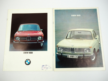 BMW 1800 neue Klasse Vorstellung technische Daten 1967 1969 2 Prospekte