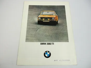 BMW 2002 TI Vorstellung technische Daten 1968 BMW 02 Prospekt