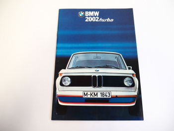 BMW 2002 turbo 170 PS E20 Prospekt 1974