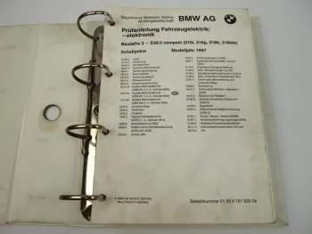 BMW 316i 316g 318ti 318tds E36/5 MJ 1997 Elektrische Schaltpläne