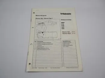 BMW 316i 318i 320i 325i Einbauanleitung Webasto Thermo Top T BW50 Heizung