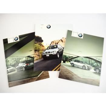 BMW 5er Reihe Limousine Touring X5 E39 3x Prospekt 2001