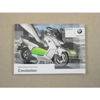 BMW C Evolution E-Scooter Betriebsanleitung Bedienungsanleitung 2014