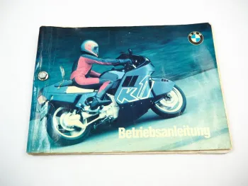 BMW K1 Betriebsanleitung Bedienungsanleitung Pflege Wartung 1989