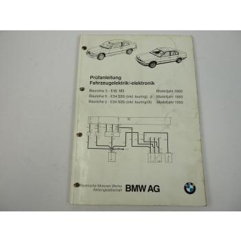 BMW M3 E36 520i 525i E34 1993 Werkstatthandbuch Schaltpläne Elektrik