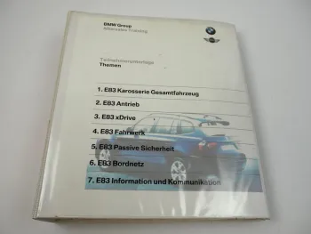 BMW X3 E83 Seminar Service Training Werkstatthandbuch ab 2003