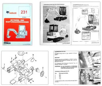 Bobcat 231 Kompaktbagger Betriebsanleitung & Wartung