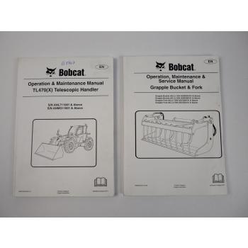 Bobcat TL470 Telescopic Handler + Grapple Bucket/Fork Operation Manual 2010/11
