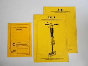 Böhler A10 F T V Abbauhämmer Betriebsanleitung Wartung Ersatzteilliste 1995