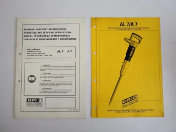 Böhler AL7 A7 Abbauhämmer Betriebsanleitung Wartung Ersatzteilliste 1999